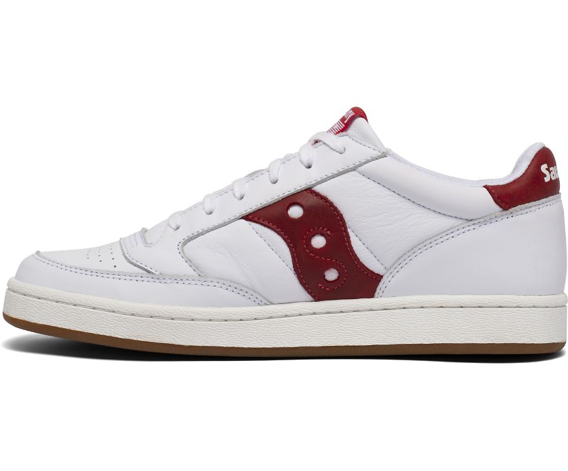 Women's Saucony Jazz Court Originals White / Red | Singapore 051NWYB